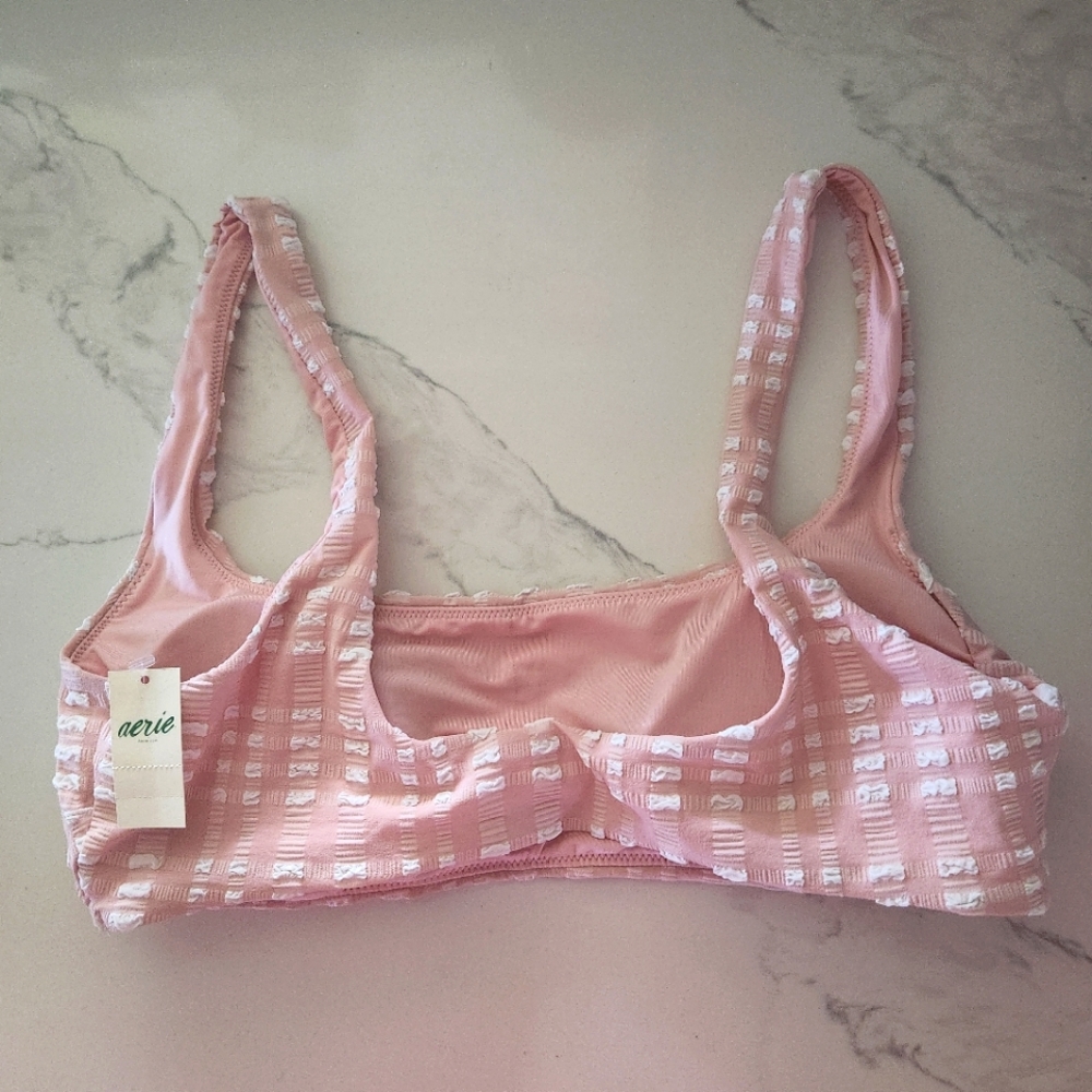🆕️AERIE NWT Pink Large Bikini Top - Picture 2 of 12